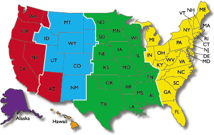 Time Zone Map